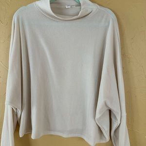 Ribbed cream mock turtleneck from Melrose & Market